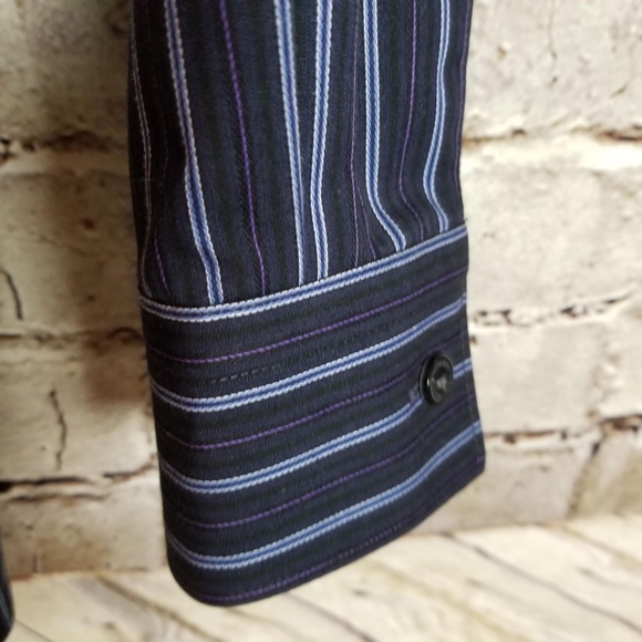 Kenneth Cole Reaction Striped Dress Shirt - Picture 7 of 8